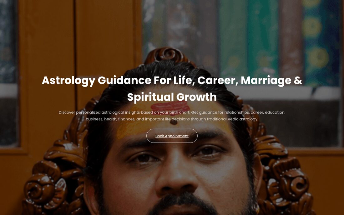A WordPress consultation site for astrology practice Astro Advice — screen 1