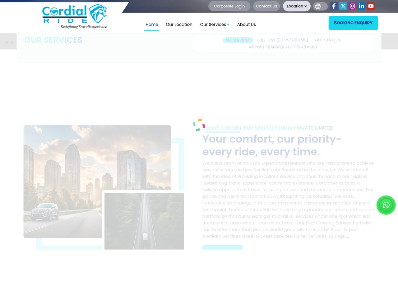Cordial Ride — A multi-city booking platform for chauffeur service Cordial Ride