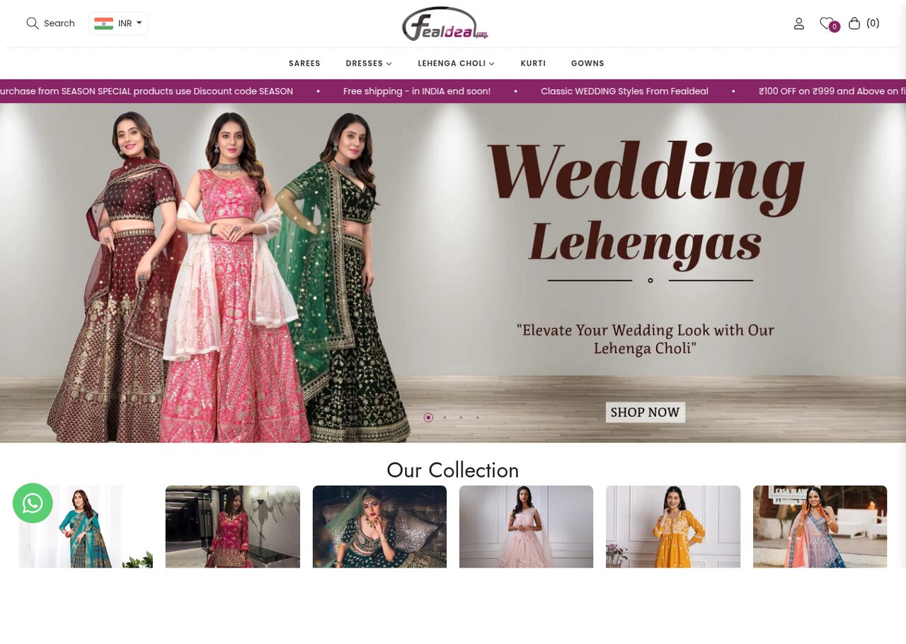 FealDeal — A high-catalogue ethnic-wear storefront for FealDeal