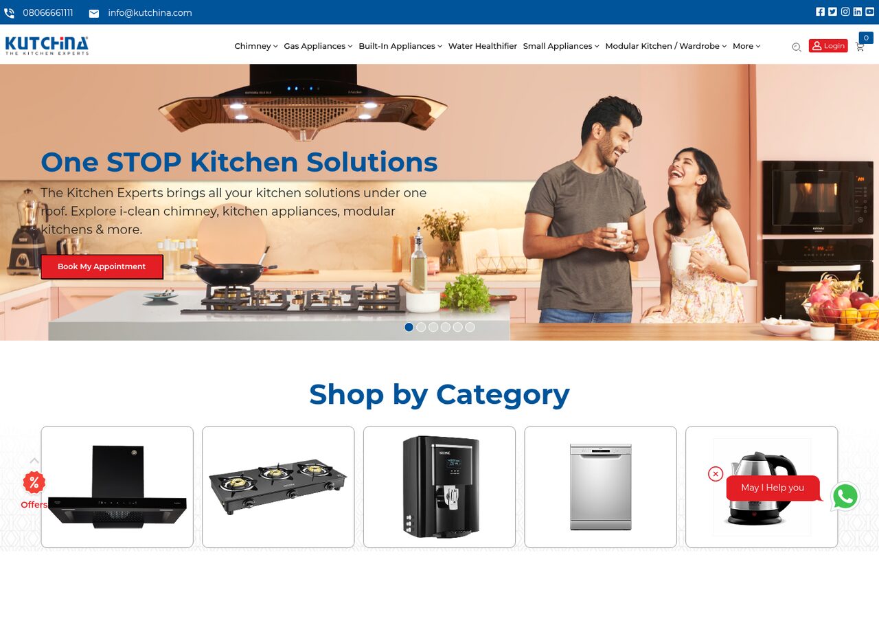 Kutchina — One Laravel platform for a full kitchen-appliance brand