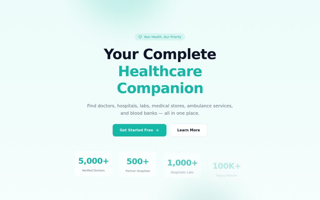 A healthcare-companion platform for Swasthya Sarathi — screen 2