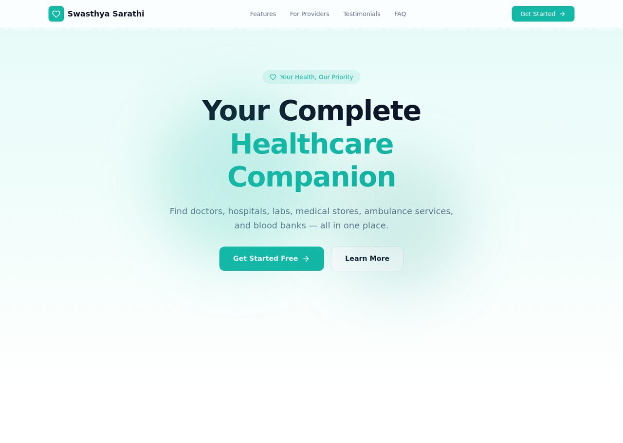 A healthcare-companion platform for Swasthya Sarathi — Swasthya Sarathi