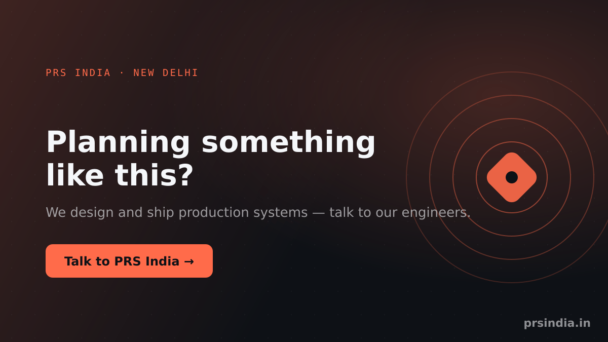 Talk to PRS India about a project like this