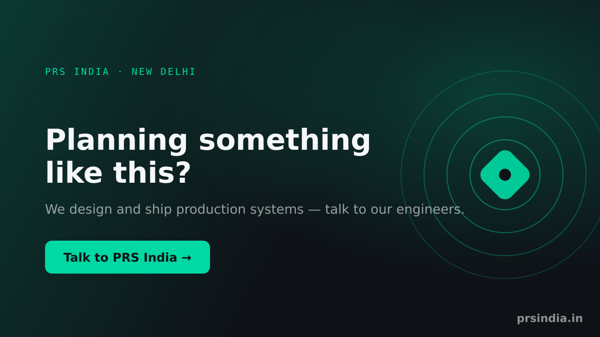 Talk to PRS India about a project like this