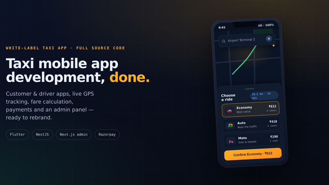 White-Label Taxi App Development — Open-Source Ride Booking